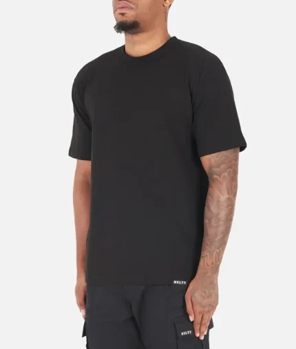 Nvlty Heavyweight Essential T Shirt Black (2)