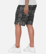 Nvlty Paisley Mesh Shorts Black (1)