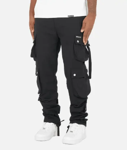 Nvlty Vintage Double Strap Cargos Black (1)