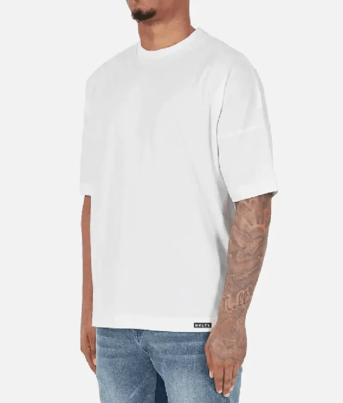Nvlty Vintage Drop Shoulder T Shirt White (1)
